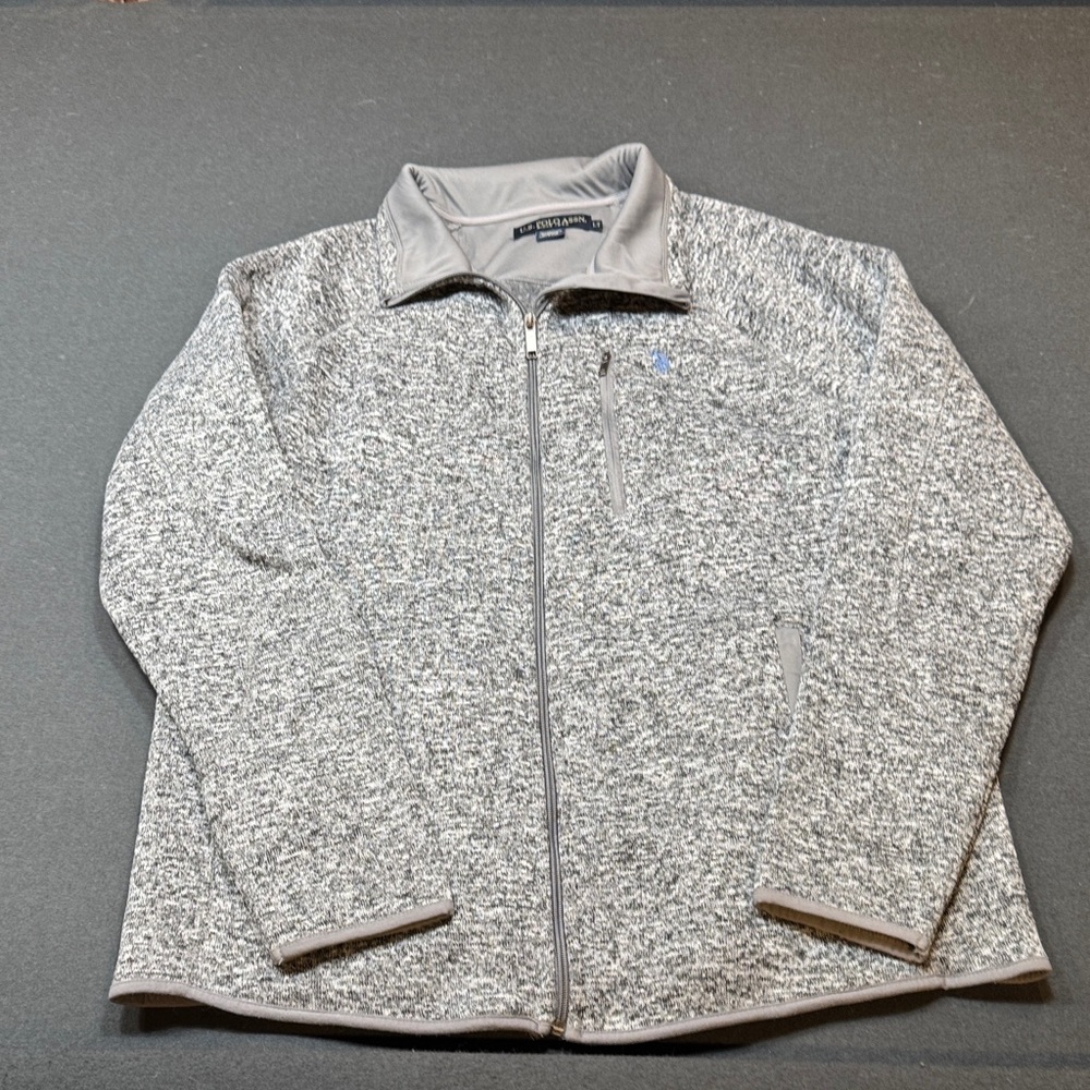 U.S. Polo Assn. Gray Zip-Up Jacket